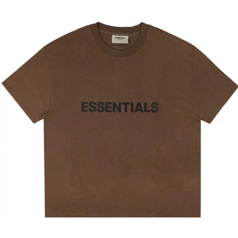 Fear of God Essential Brown Logo Tshirt